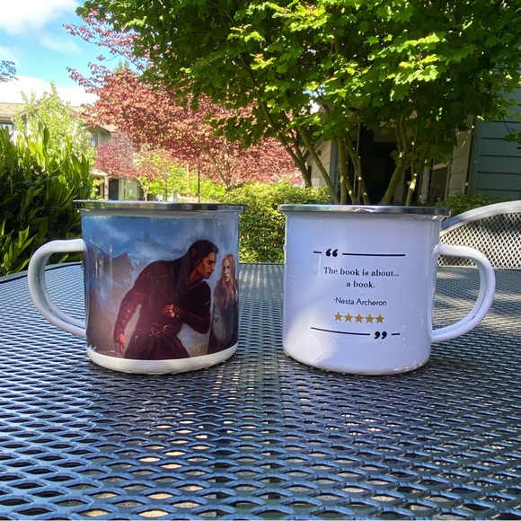 Other - NESTA AND CASSIAN CAMPING MUG SET A COURT OF SILVER FLAMES ACOTAR